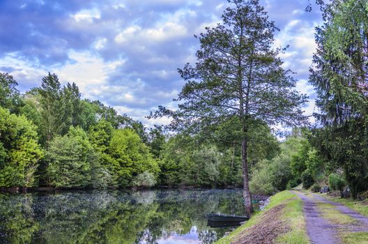 You can see the gentle waters of the river Dordogne as it passes through the French village of Carennac in the midi pyrenees region.