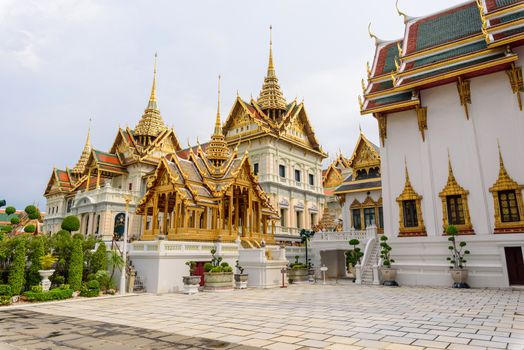 Bangkok, Thailand - 16 September, 2020: Beautiful Thai Grand Palace with sculpture Thai style