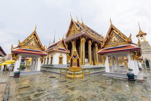 Bangkok, Thailand - 16 September, 2020: view of Wat Phra Kaew or name The Temple of the Emerald Buddha