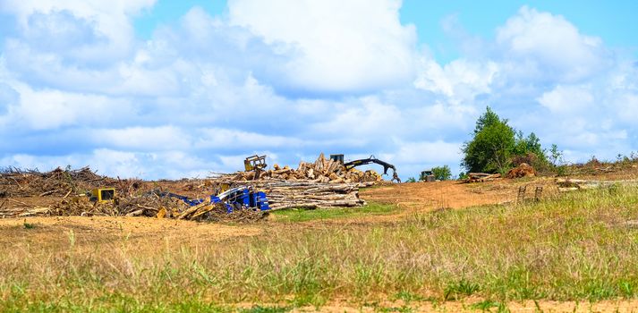 Debris Pile at a Residential Construction Site