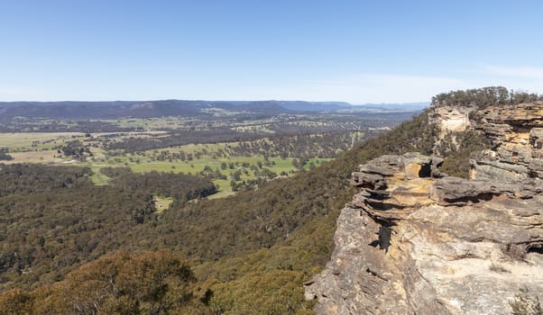 The rocks at Hassans Walls in the Central Tablelands near Lithgow in regional New South Wales in Australia