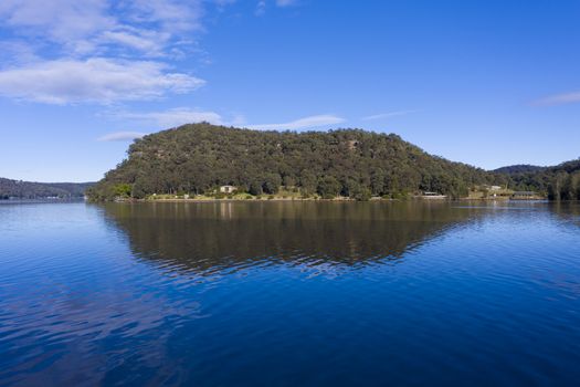 The Hawkesbury River at Wisemans Ferry in regional New South Wales in Australia