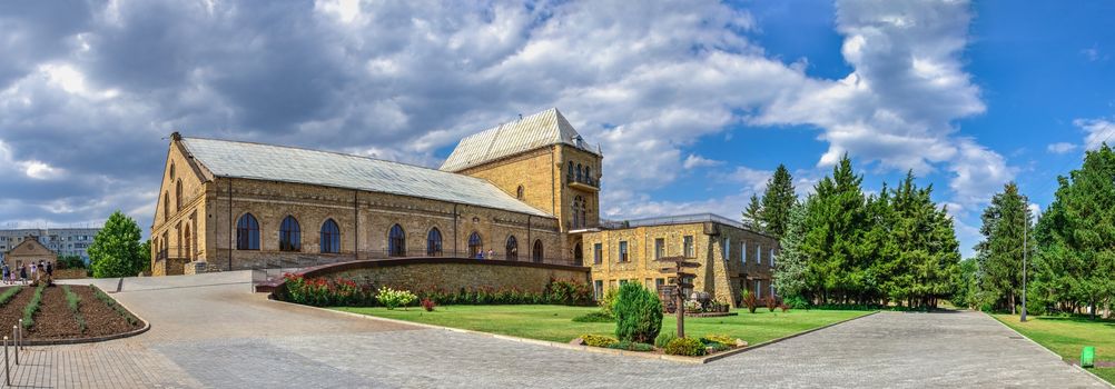 Vesele, Ukraine 07.24.2020. Prince Trubetskoy winery castle in  Kherson region, Ukraine, on a sunny summer day