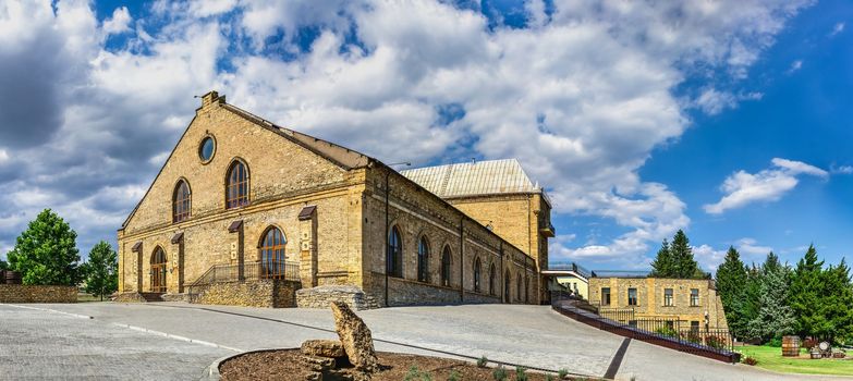 Vesele, Ukraine 07.24.2020. Prince Trubetskoy winery castle in  Kherson region, Ukraine, on a sunny summer day