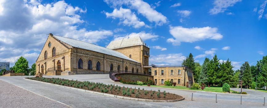 Vesele, Ukraine 07.24.2020. Prince Trubetskoy winery castle in  Kherson region, Ukraine, on a sunny summer day