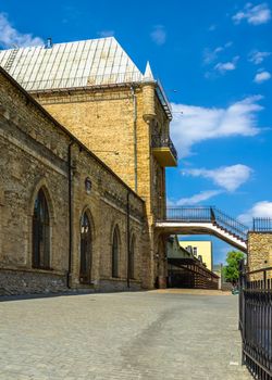 Vesele, Ukraine 07.24.2020. Prince Trubetskoy winery castle in  Kherson region, Ukraine, on a sunny summer day