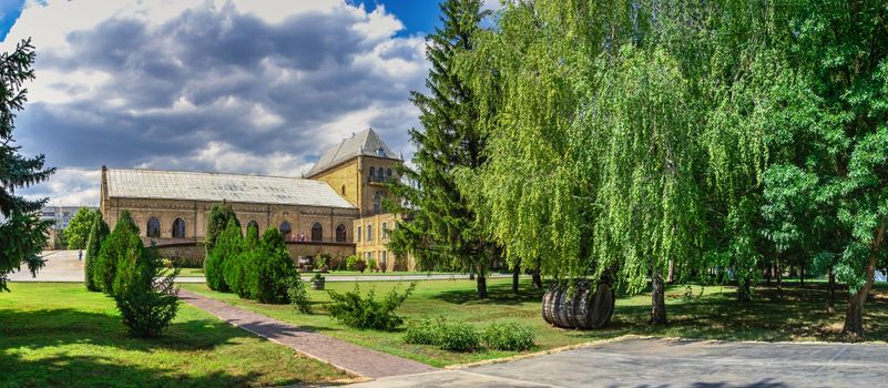 Vesele, Ukraine 07.24.2020. Prince Trubetskoy winery castle in  Kherson region, Ukraine, on a sunny summer day