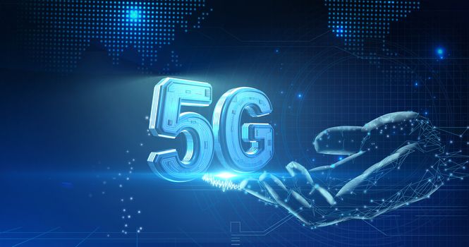 The concept of 5G network, new generation networks. high-speed mobile Internet, Business, modern technology, internet and networking concept. 3D illustration.