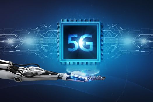 The concept of 5G network, new generation networks. high-speed mobile Internet, Business, modern technology, internet and networking concept. 3D illustration.