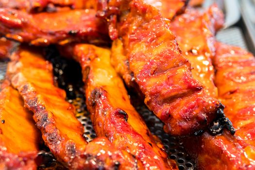 Fried pork belly with sesame seeds