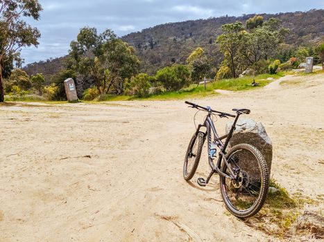 Harcourt, Australia - October 20th 2019: A warm day at La Larr Ba Gauwa Park mountain bike park in Harcourt, Victoria, Australia