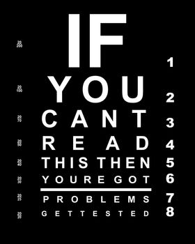 If you can read this eye test chart