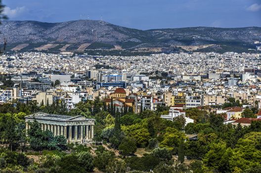 the temple of hephaestus on the agora roman hill in athens is the best preserved historical monument of this city