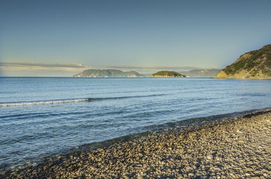 Beaches either of stones or fine golden sands on a sea of clear waters and mountains that fall abruptly to the sea generating caves and capricious rock formations characterize the Ionian sea.