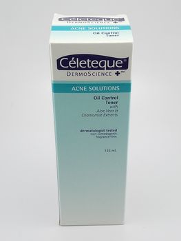 MANILA, PH - SEPT 21 - Celeteque dermoscience acne solutions oil control toner with aloe vera and chamomile extracts on September 21, 2020 in Manila, Philippines.