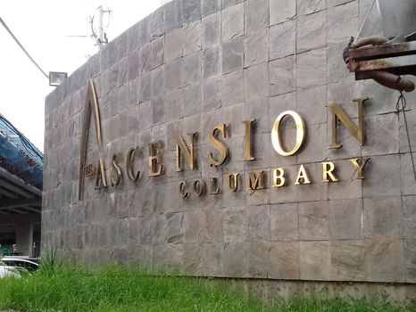 QUEZON CITY, PH - JULY 1 - Ascension columbary signage on July 1, 2018 in Quezon City, Philippines.