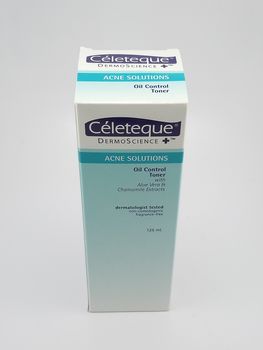 MANILA, PH - SEPT 21 - Celeteque dermoscience acne solutions oil control toner with aloe vera and chamomile extracts on September 21, 2020 in Manila, Philippines.