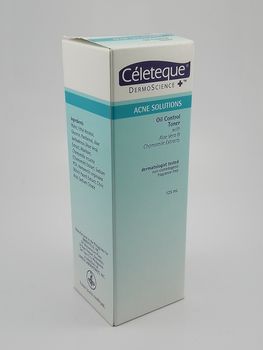 MANILA, PH - SEPT 21 - Celeteque dermoscience acne solutions oil control toner with aloe vera and chamomile extracts on September 21, 2020 in Manila, Philippines.