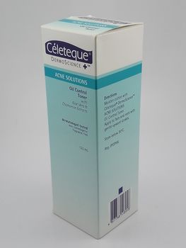 MANILA, PH - SEPT 21 - Celeteque dermoscience acne solutions oil control toner with aloe vera and chamomile extracts on September 21, 2020 in Manila, Philippines.