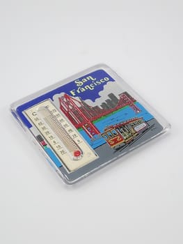 MANILA, PH - SEPT 21 - San Francisco with thermometer refrigerator magnet design on September 21, 2020 in Manila, Philippines.