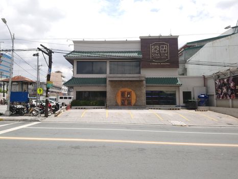 QUEZON CITY, PH - JULY 1 -Sha Tin courtyard Chinese bistro restaurant facade on July 1, 2018 in Quezon City, Philippines.