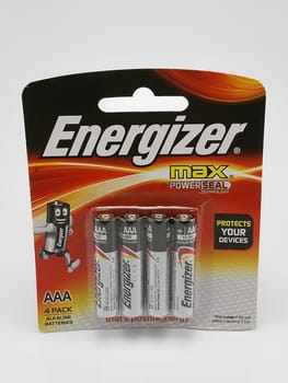 MANILA, PH - SEPT 21 - Energizer max triple a battery on September 21, 2020 in Manila, Philippines.