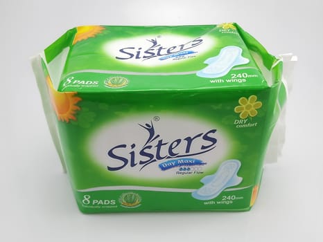 MANILA, PH - SEPT 21 - Sisters day maxi pads on September 21, 2020 in Manila, Philippines.