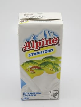 MANILA, PH - SEPT 21 - Alpine sterilized milk drink on September 21, 2020 in Manila, Philippines.