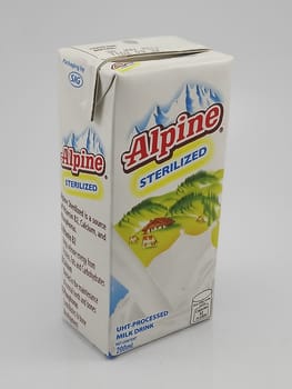 MANILA, PH - SEPT 21 - Alpine sterilized milk drink on September 21, 2020 in Manila, Philippines.