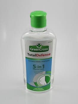 MANILA, PH - SEPT 21 - Green cross total defense antibacterial sanitizer on September 21, 2020 in Manila, Philippines.