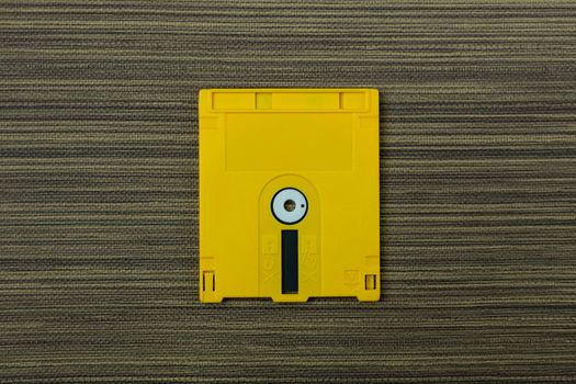 The diskette for disk system vintage technology image top view.