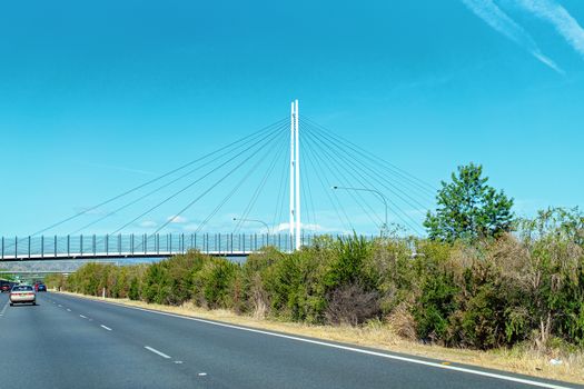 Road Trip - A traffic overpass along the highway