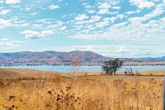 Road Trip - Hume Dam, a major dam across the Murray River New South Wales Australia