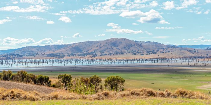 Road Trip - Hume Dam, a major dam across the Murray River New South Wales Australia