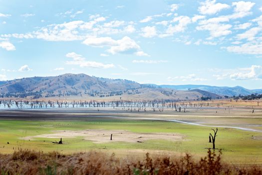 Road Trip - Hume Dam, a major dam across the Murray River New South Wales Australia