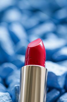 Red lipstick closeup, luxury make-up and beauty cosmetics