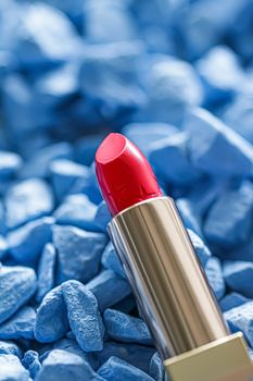 Red lipstick closeup, luxury make-up and beauty cosmetics