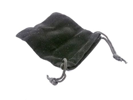 Dark black small pouch with string lock use to put smartphone camera lens