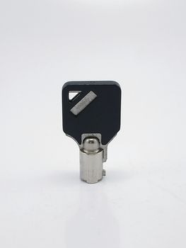 Tubular key use to lock and unlock things with black cover on top