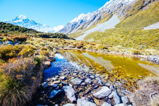 The iconic half day Hooker Valley Track hike at Mt Cook in New Zealand