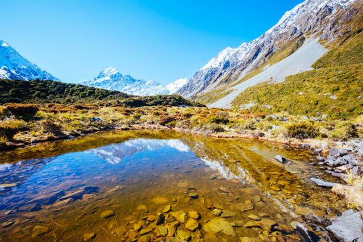 The iconic half day Hooker Valley Track hike at Mt Cook in New Zealand