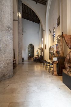 terni,italy september 24 2020:interior of the church of san francesco in the center of terni