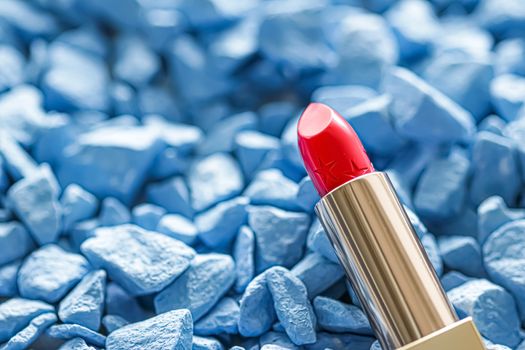 Red lipstick closeup, luxury make-up and beauty cosmetics