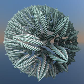 3D illustration of fractals calculated in the computer