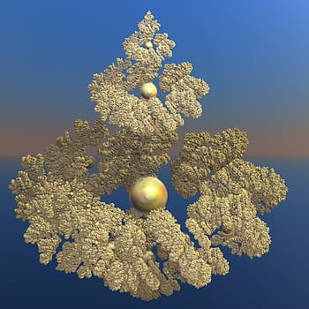 3D illustration of fractals calculated in the computer