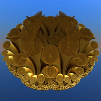 3D illustration of fractals calculated in the computer