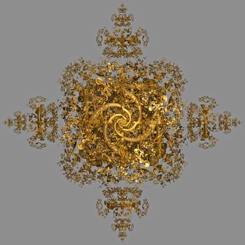 3D illustration of fractals calculated in the computer