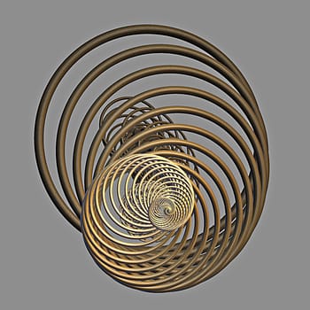 3D illustration of fractals calculated in the computer