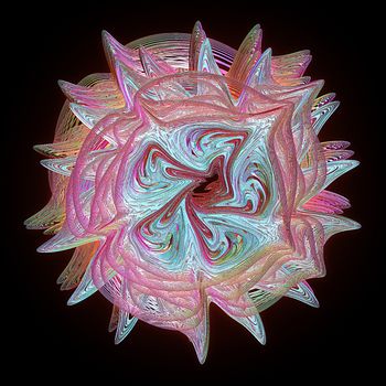 3D illustration of fractals calculated in the computer