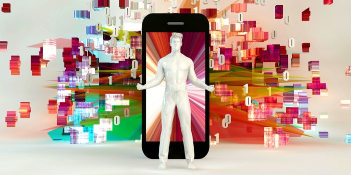 Mobile App Development for Smartphone Application Create Concept